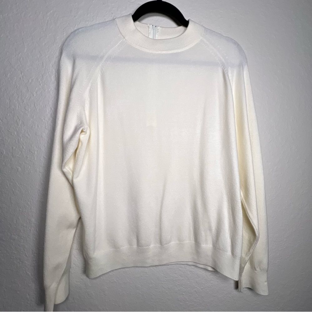 Hampshire Studio ivory sweater 🖤lightweight 🖤 super soft 🖤 EUC 🖤 large